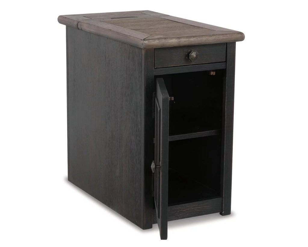 Chairside End Table with USB Ports & Outlets D11725