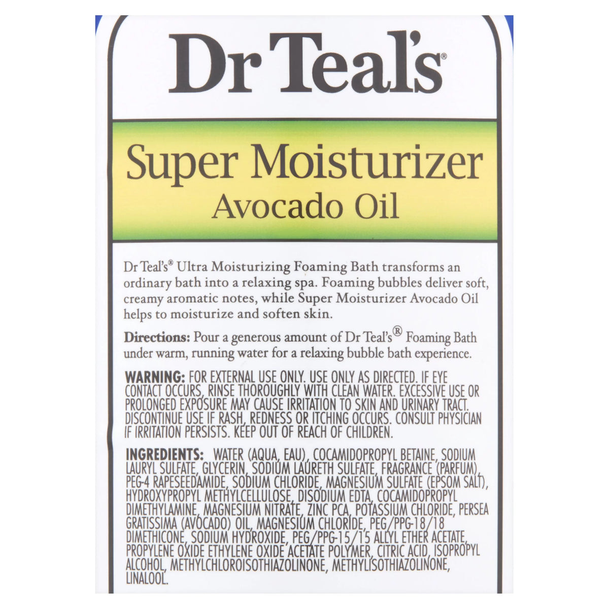 Foaming Bubble Bath with Avocado Oil, 34 fl.oz. O329773