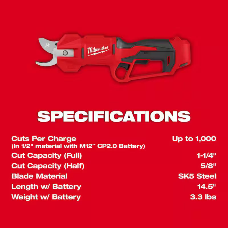 12V Lithium-Ion Brushless Cordless Pruning Saw with Pruner Shears Kit Q382