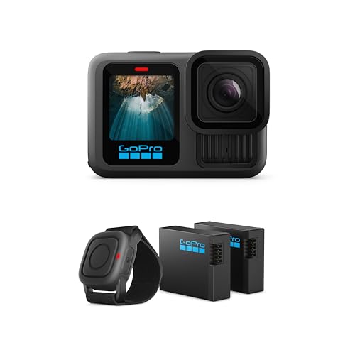 HERO13 Black Accessory Bundle with Handler, 2 Enduro Batteries, 2 Curved Adhesive Mounts, 64GB MicroSD Card, and Carrying Case Y2151