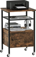 4-Tier Rolling Printer Cart with Storage Shelves K72849
