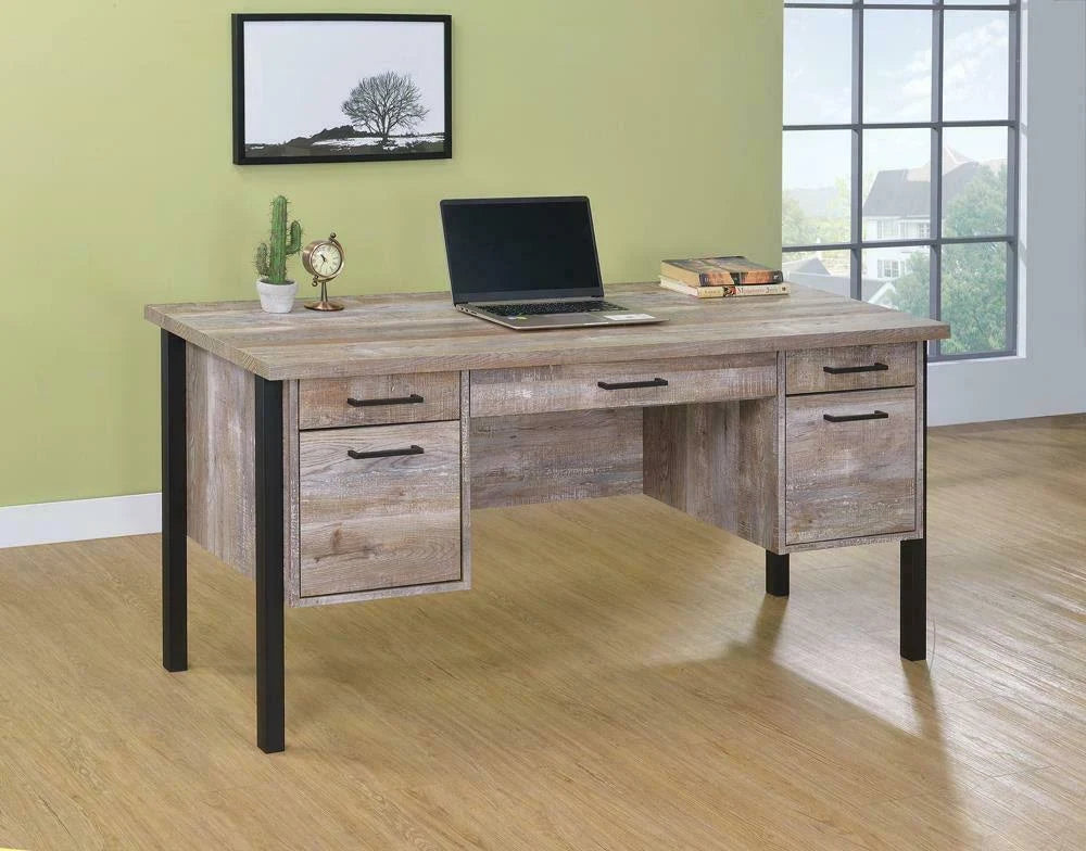 Weathered Oak Office Desk Y306