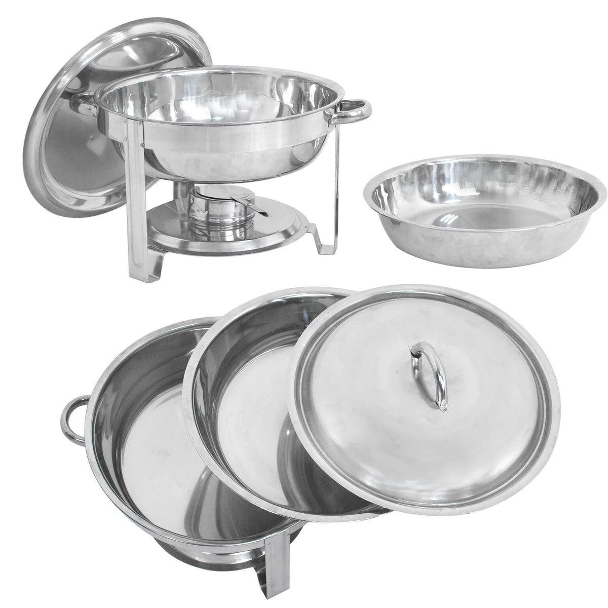 5 Pack Stainless Steel Chafing Dish Set B132