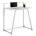 32" Mid-Century Engineered Wood Writing Desk in White A6380
