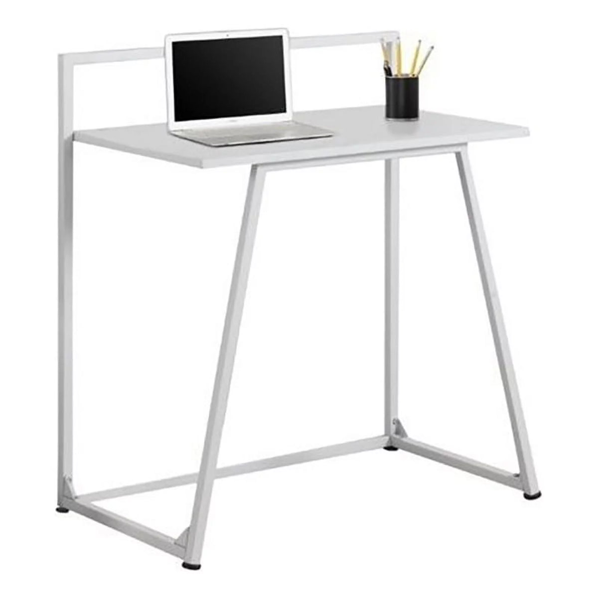 32" Mid-Century Engineered Wood Writing Desk in White A6380