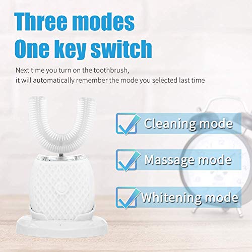 Ultrasonic U-Shaped 360° Electric Toothbrush (White) L24073
