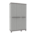 3 Doors Cabinet Faux Wood Finishing with 3 Adjustable Inner Shelves D449