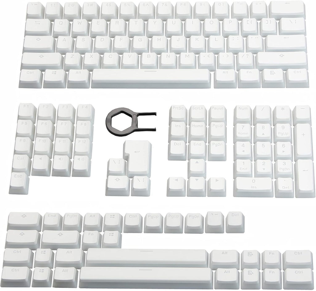 PBT Doubleshot Cherry MX Keycap Set OEM Profile Translucent White I454461