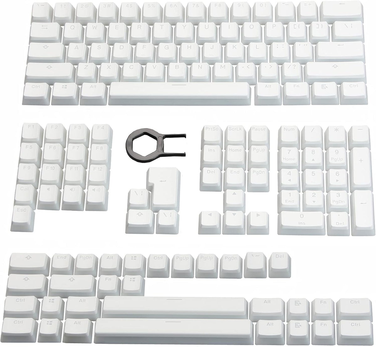 PBT Doubleshot Cherry MX Keycap Set OEM Profile Translucent White I454461