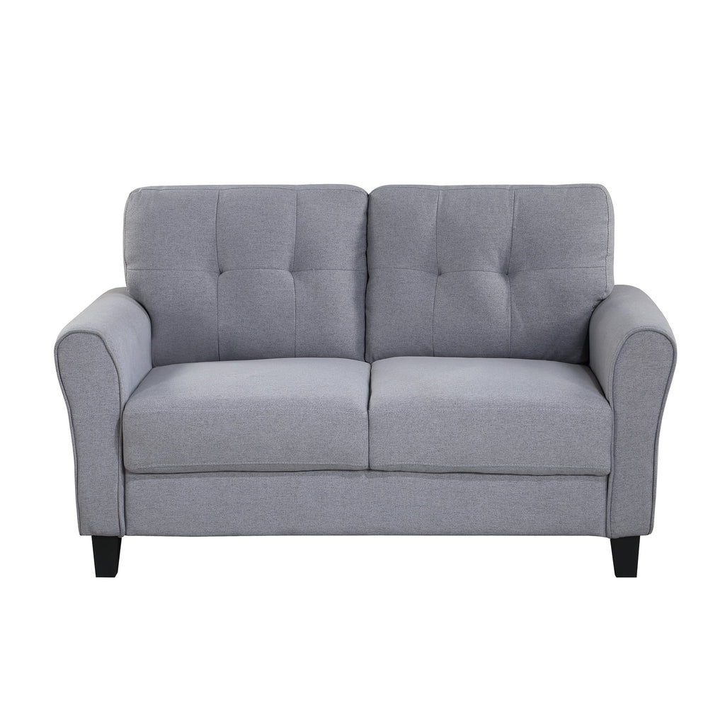 58" Gray Upholstered 2 Seater Sofa Y92845