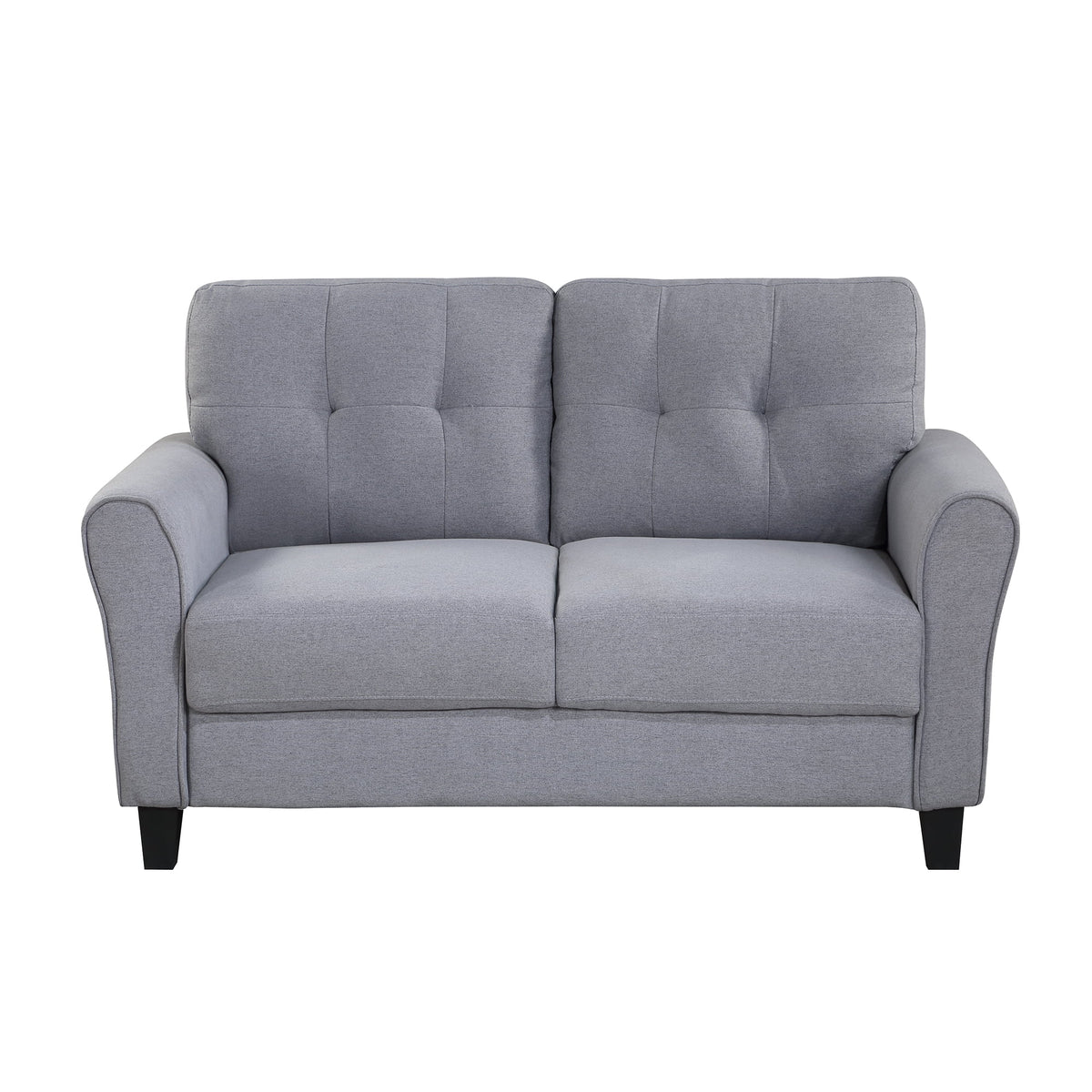 58" Gray Upholstered 2 Seater Sofa Y92845