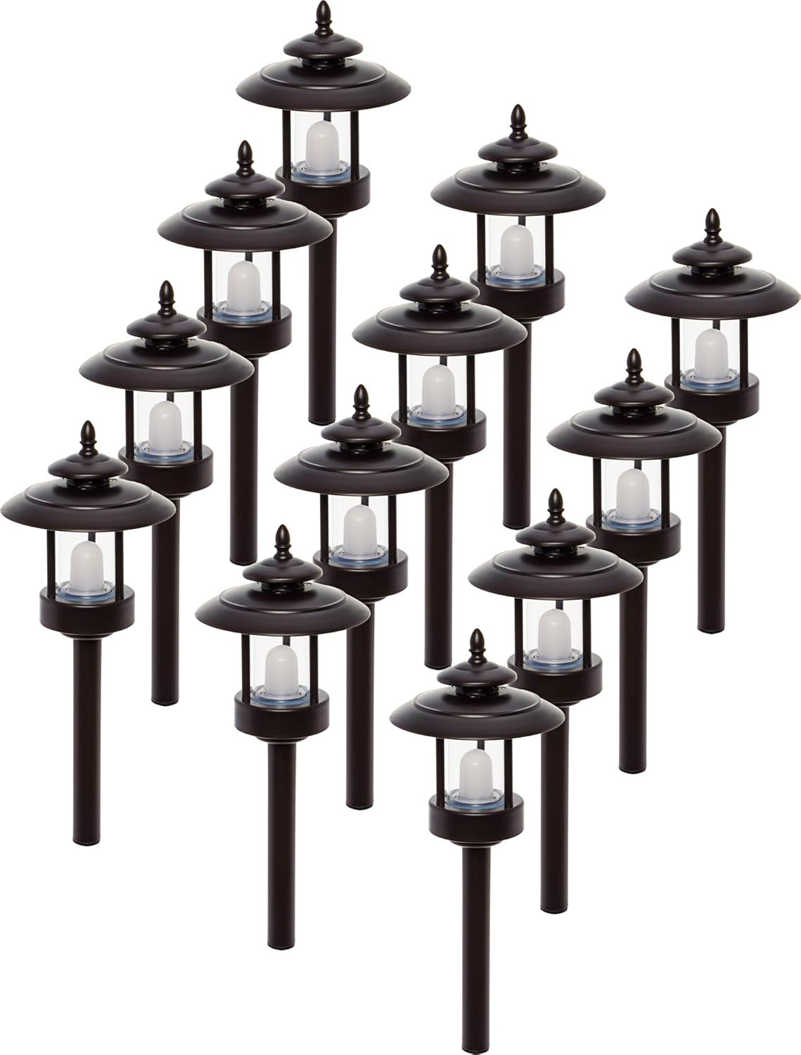 6 Pack 100 Lumen Low Voltage LED Pathway Light Landscape Kit H389