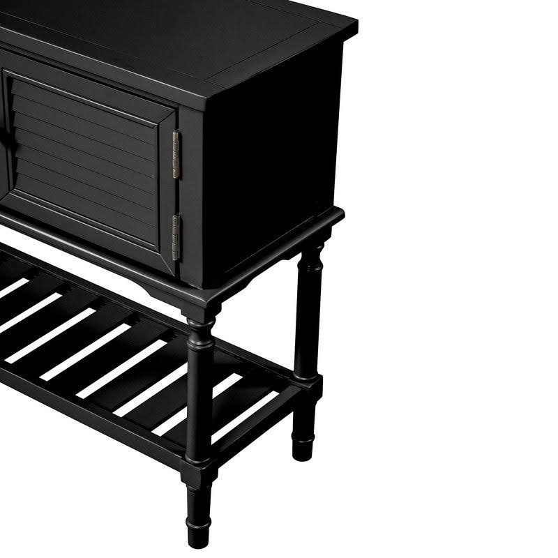 Modern Console Table with 2 Drawers, 2 Cabinets and 1 Shelf - Red C5071