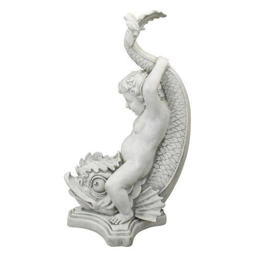 Boy on Dolphin Classical Garden Statue I2620