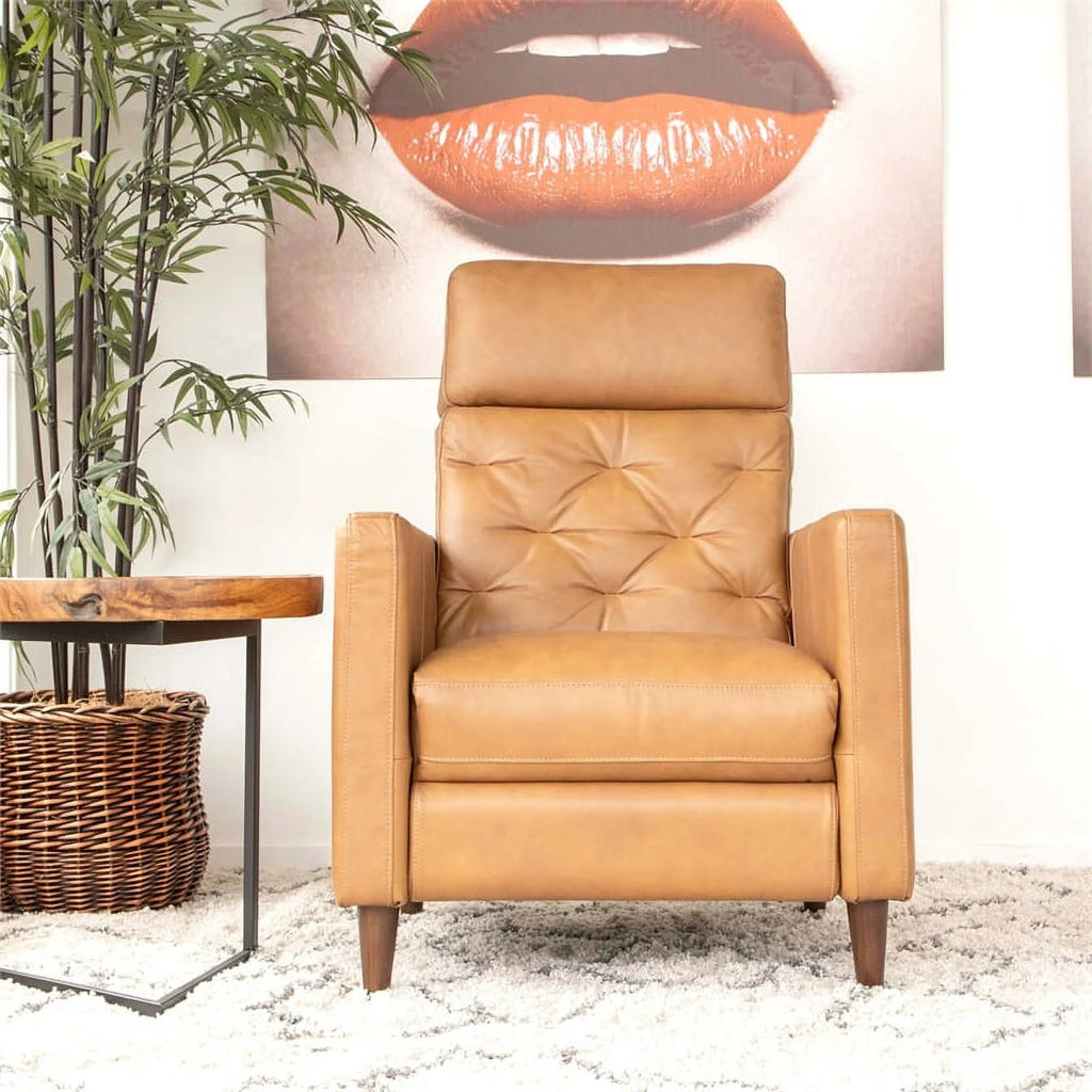 Tan Genuine Leather Recliner Chair A3370