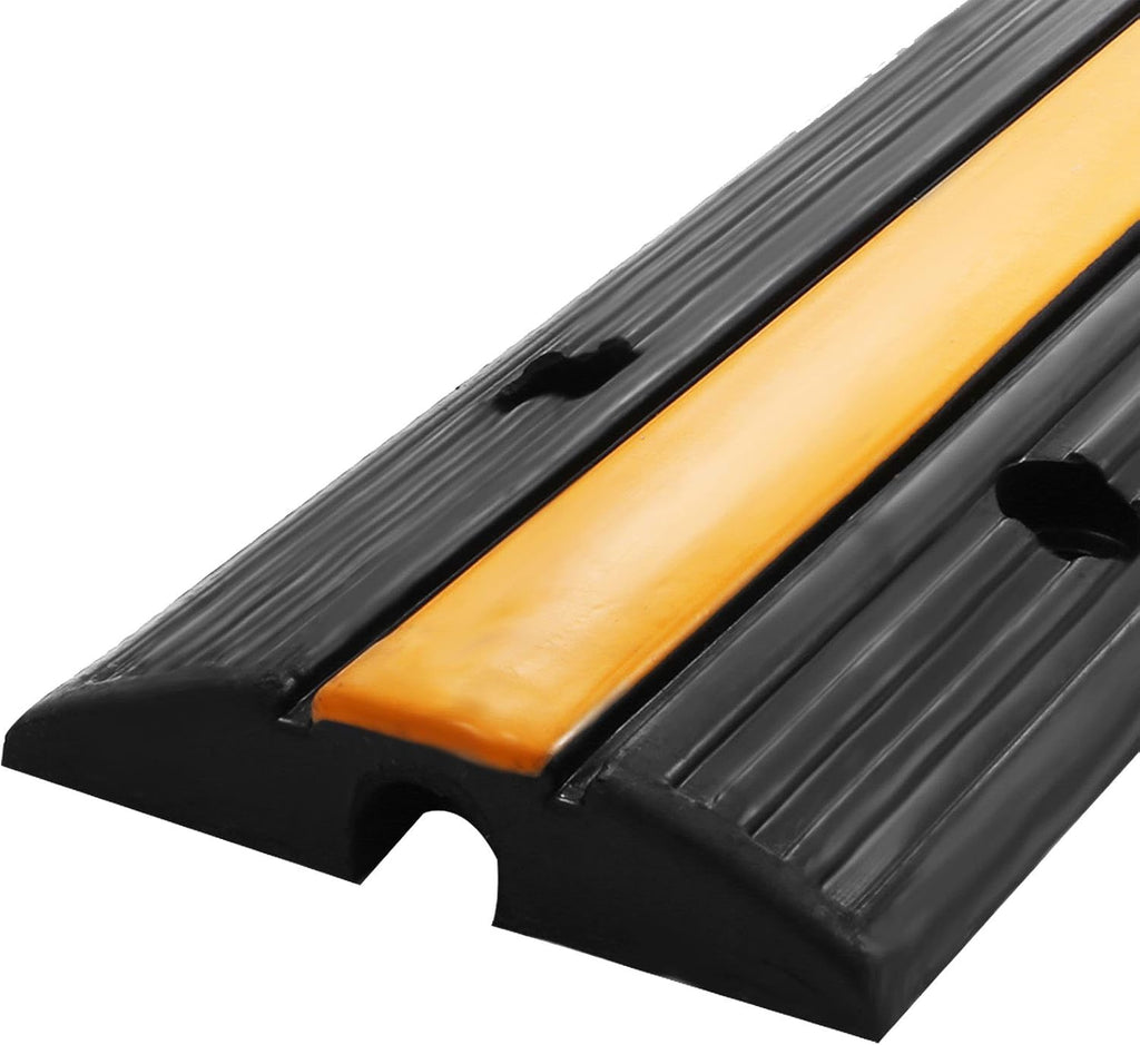 Rubber Cable Protector Speed Bump (4 Pack Single Channel) Pack of 2 S1002