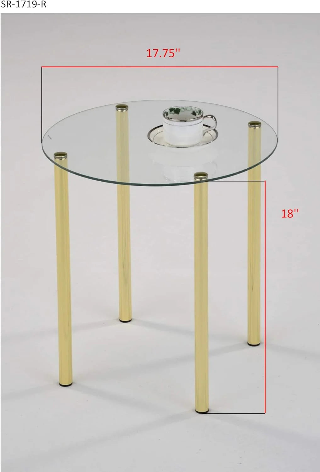 Round Metal Glass Accent Table D58421