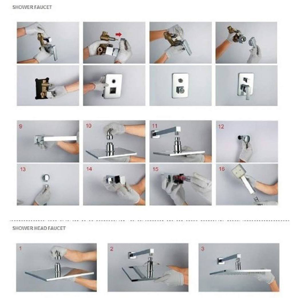 12x22 Rainfall LED Shower Set Double-Function Valve, Brass Handheld Shower Oil Rubbed Bronze G32491