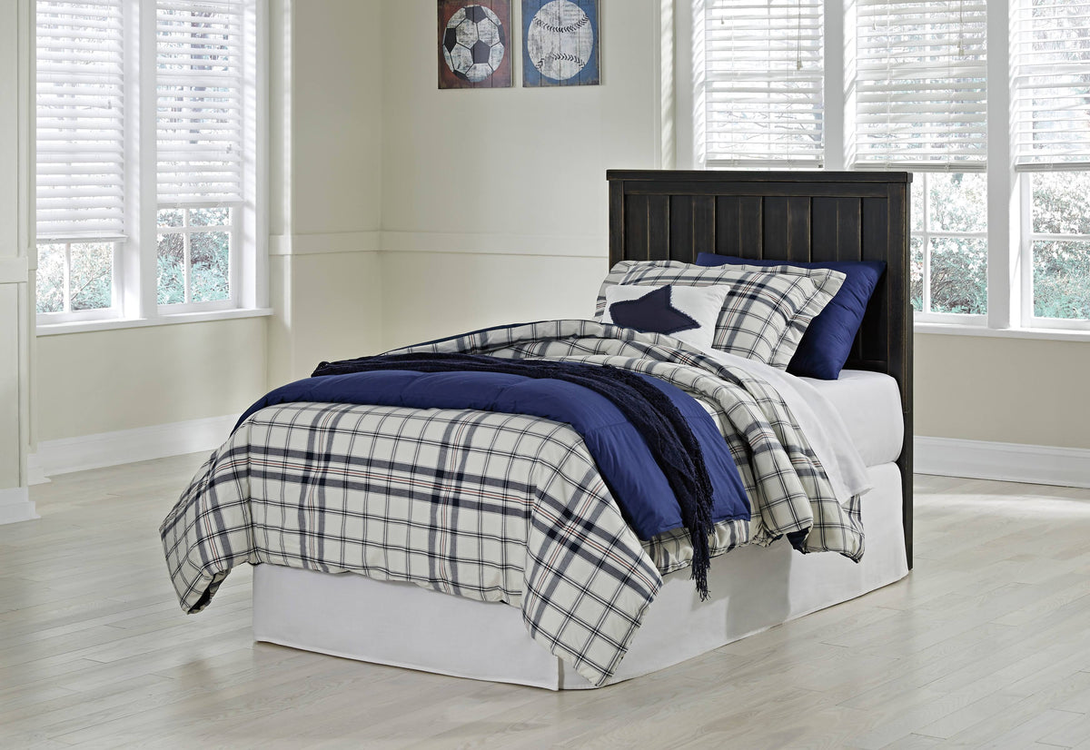 Black Twin Panel Headboard A757729