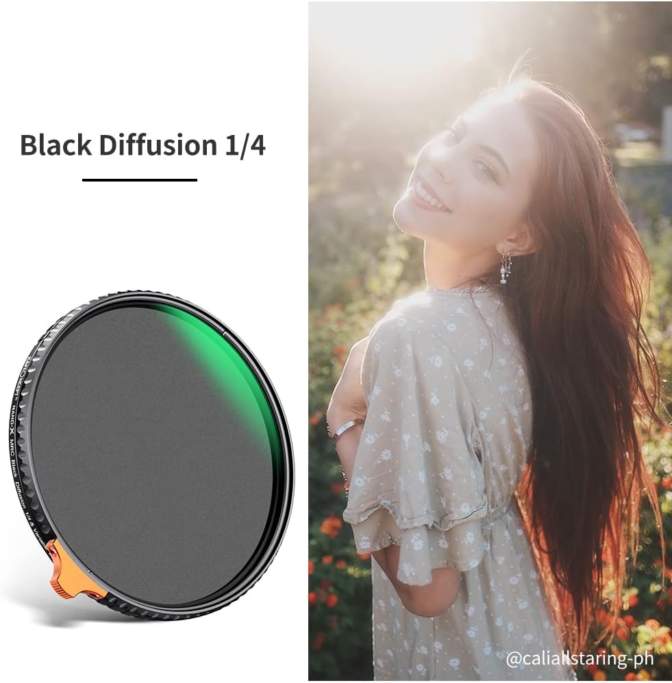 67mm Black Diffusion 1/4 Variable ND2-ND32 ND Filter 2-in-1 A46016