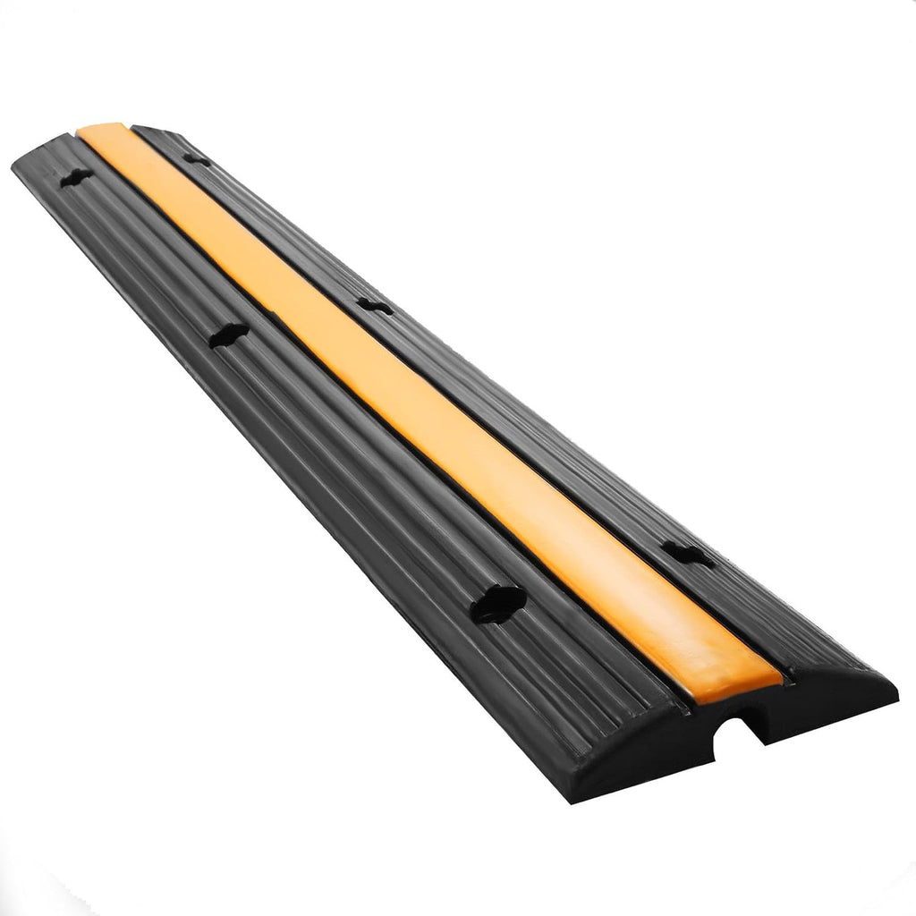 Rubber Cable Protector Speed Bump (4 Pack Single Channel) Pack of 2 S1002