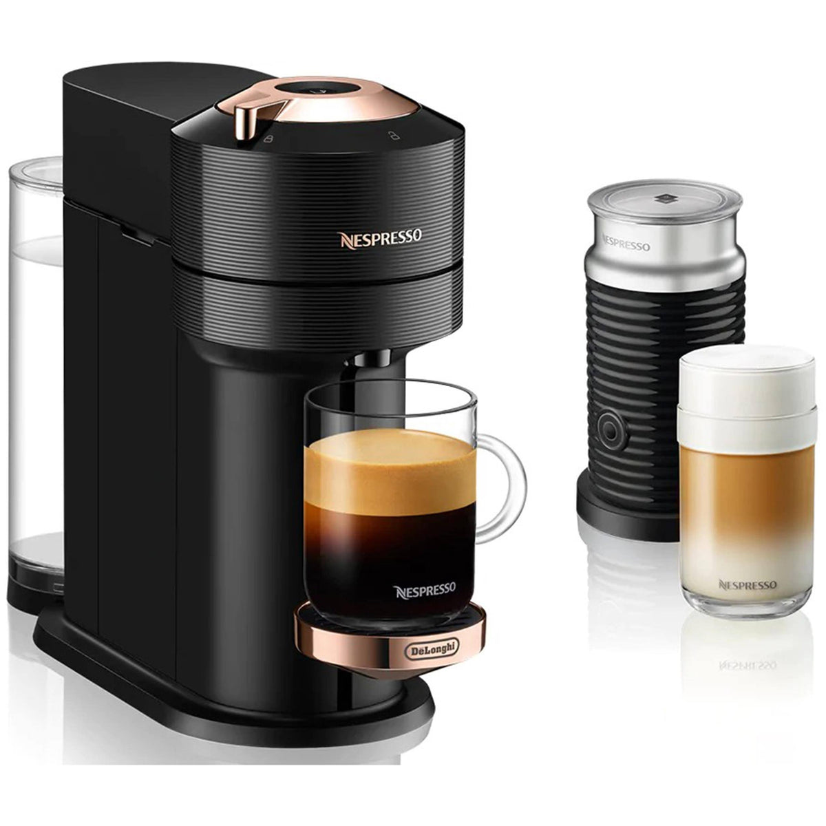 Black Espresso Maker with Aeroccino L807