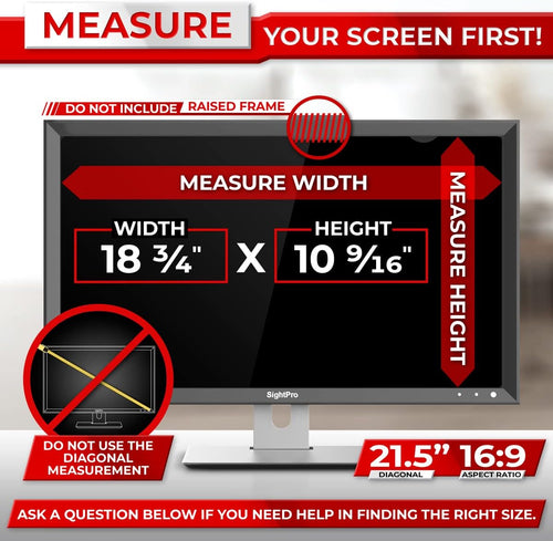 21.5 Inch 16:9 Widescreen Computer Privacy Screen Filter, Pack of 2 Y494327