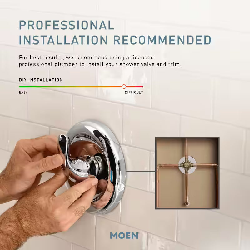 Single Handle 6-Spray Tub Shower Faucet with Rainshower Brushed Nickel B314760