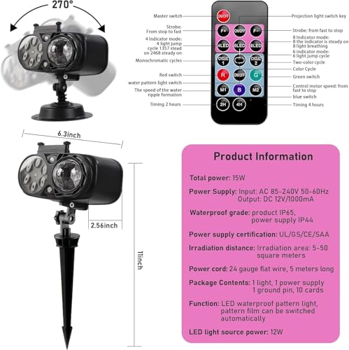 Holiday Projector with 10 HD Replaceable Slides R67608