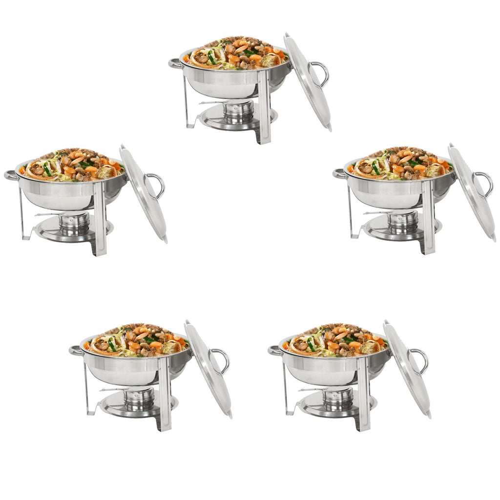 5 Pack Stainless Steel Chafing Dish Set B132