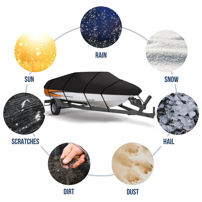 600D Polyester Oxford Trailerable Boat Cover H885923