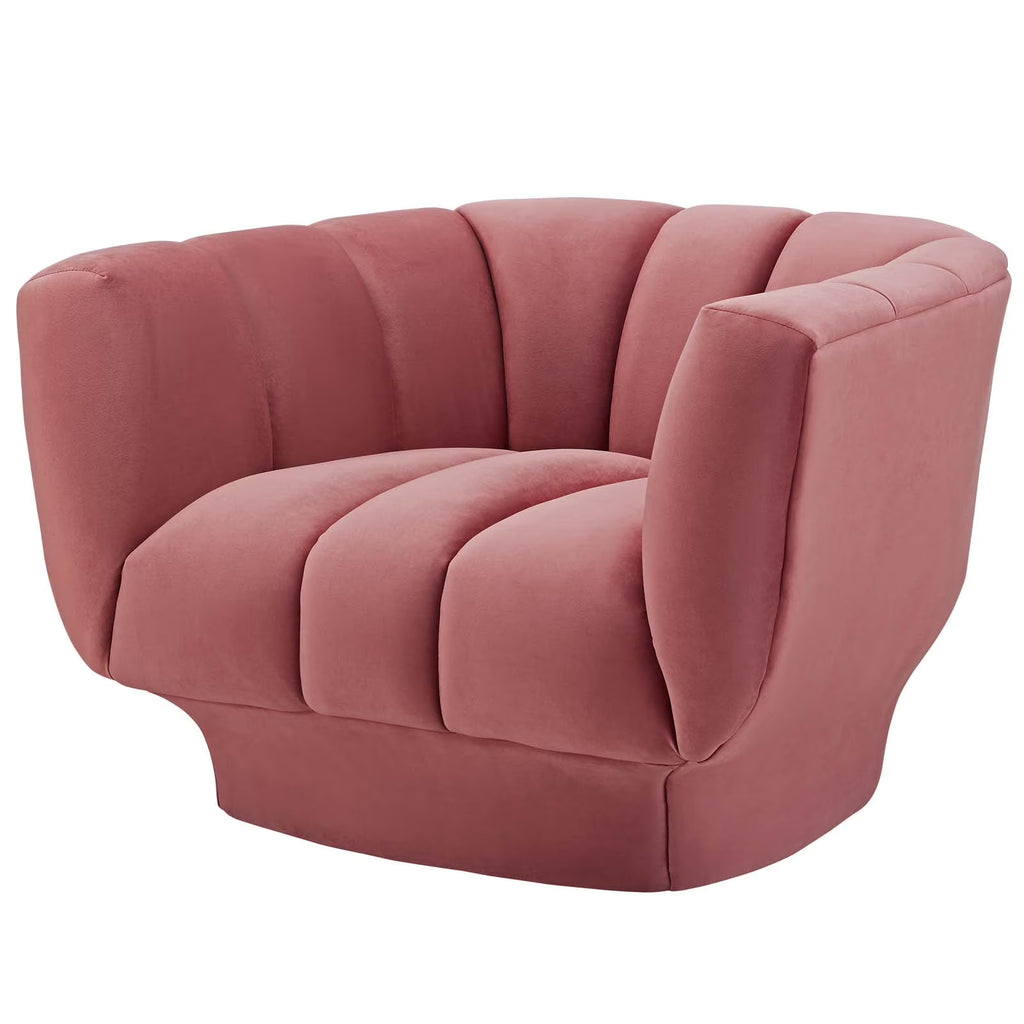Pink Velvet Accent Side Chair P293959