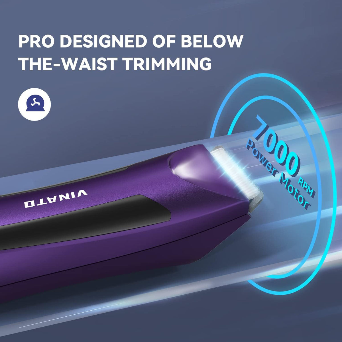 Waterproof Electric Body Hair Trimmer with Ceramic Blade X7107