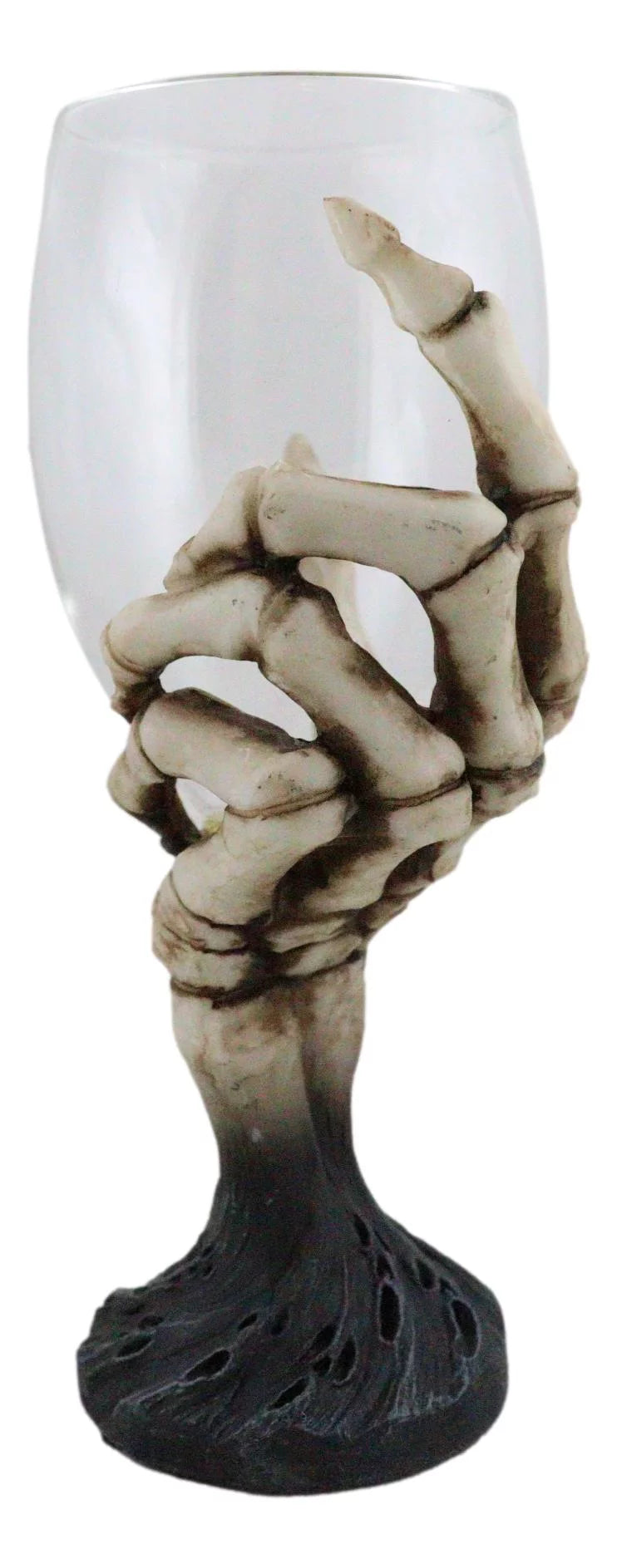 Gothic Skeleton Hand Wine Goblet Glass Chalice T5052