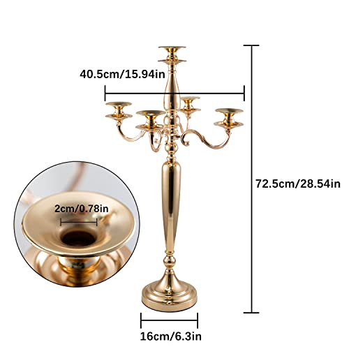 Black 4Pcs Metal Candelabra Candle Holder Y5821