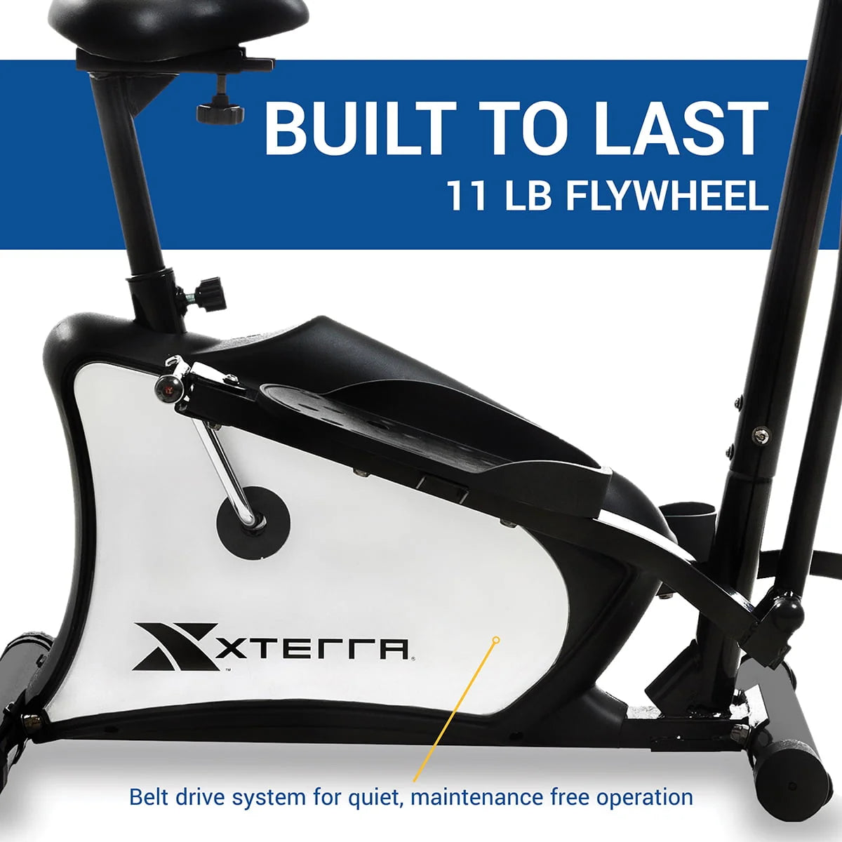 2-in-1 Hybrid Elliptical Upright Bike 13 Stride 265 lb Weight Limit V240108