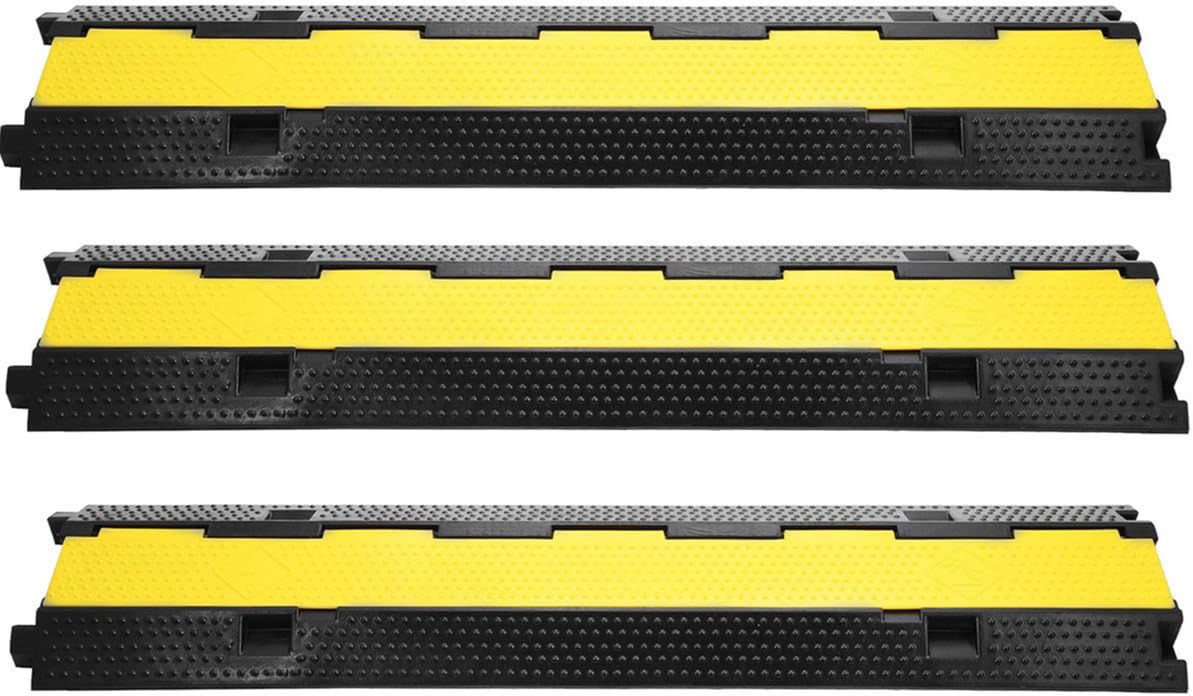 Rubber Cable Protector Speed Bump (4 Pack Single Channel) Pack of 2 S1002