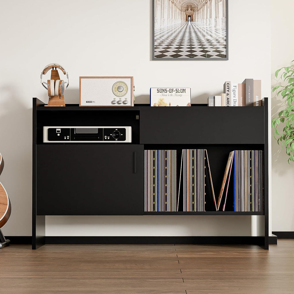 Black Record Cabinet P58256