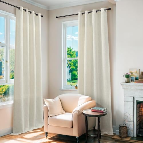Grommet Linen Blended Sheer Curtains R301