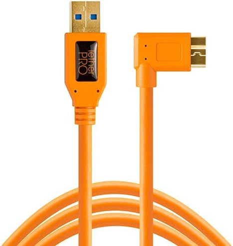 USB 3.0 to Micro-B Right Angle Cable, 15' (4.6m), Black J278