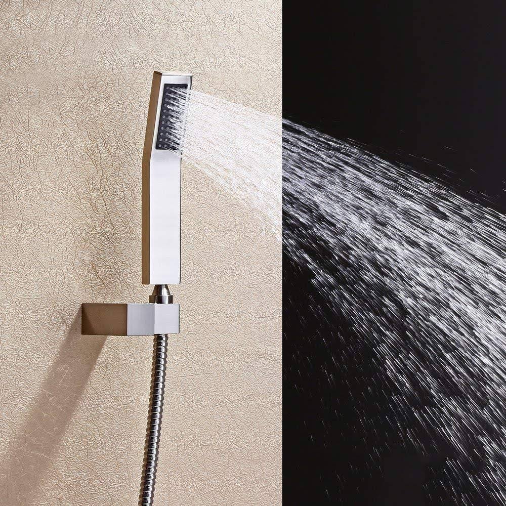 12x22 Rainfall LED Shower Set Double-Function Valve, Brass Handheld Shower Oil Rubbed Bronze G32491