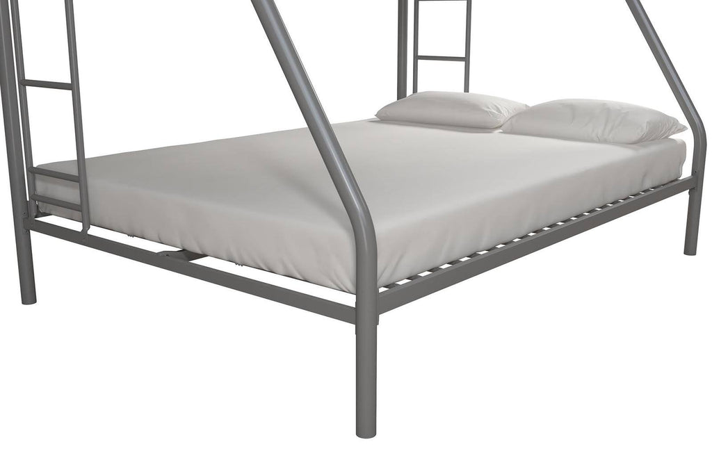 Twin Over Full Bunk Bed with Built-In Ladder Q9887