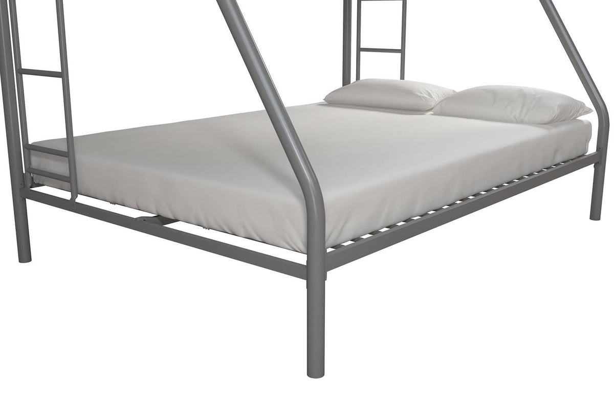 Twin Over Full Bunk Bed with Built-In Ladder Q9887