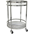 White Marble Bar Cart V6870