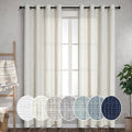 Grommet Linen Blended Sheer Curtains R301