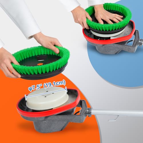 12" Diameter Light-Duty Green Scrub Brush R470