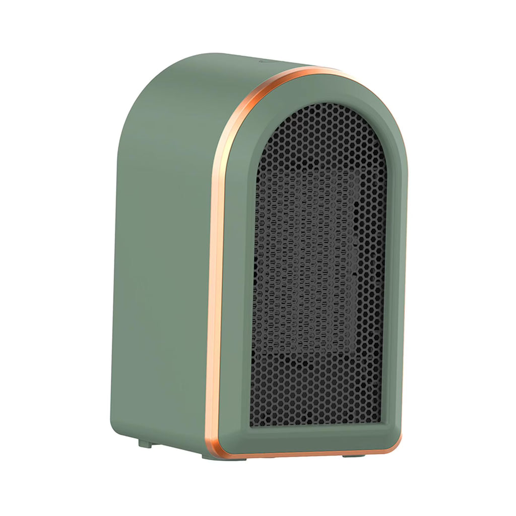 Green Mini Heater Fan with Tip Over Protection H2181