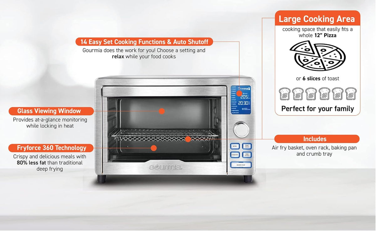 Stainless Steel Digital Toaster Oven Air Fryer Q494809