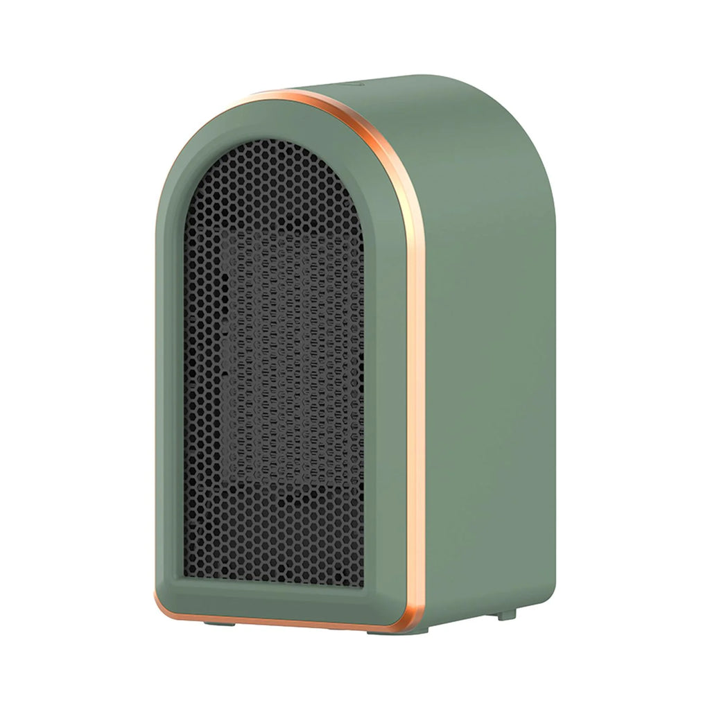Green Mini Heater Fan with Tip Over Protection H2181
