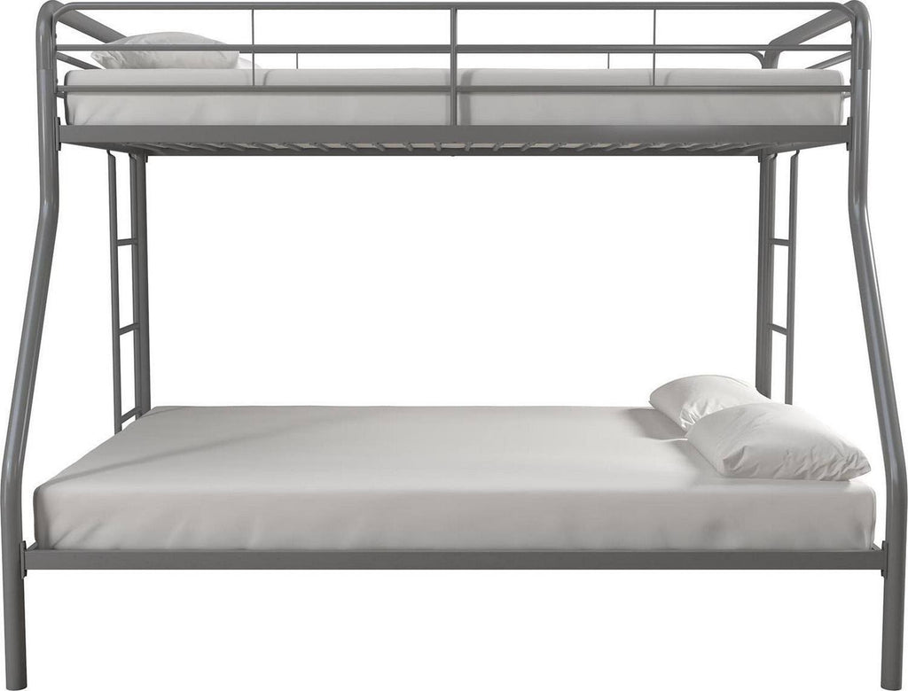 Twin Over Full Bunk Bed with Built-In Ladder Q9887